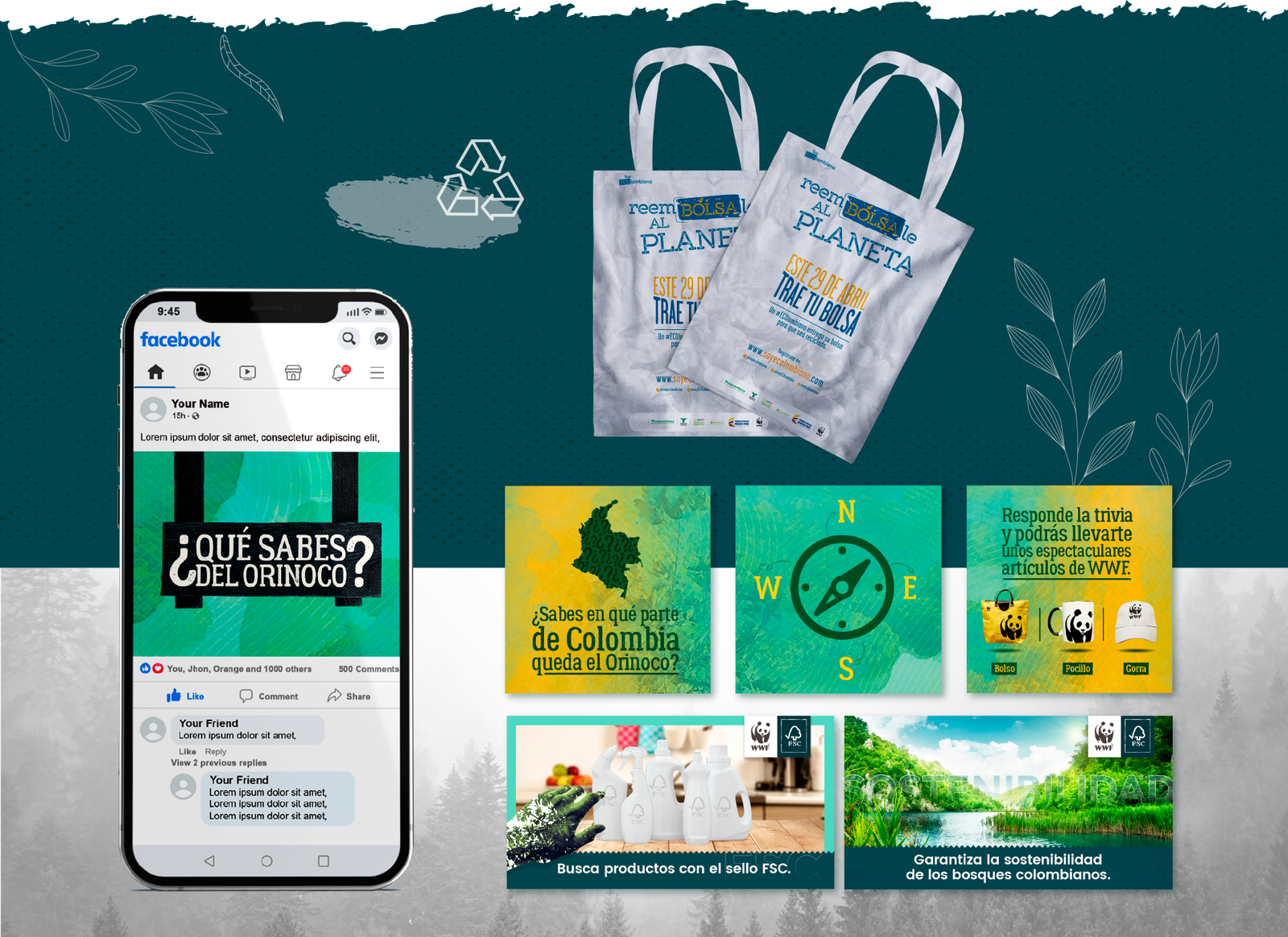 WWF Orinoco — campaign pieces